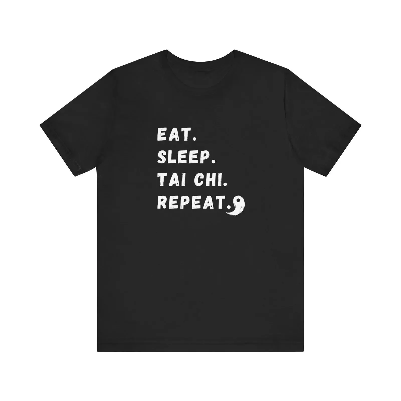 T-shirt unisexe « Eat Sleep Tai Chi » style vintage, confortable, respirant, pour homme, idéal au quotidien