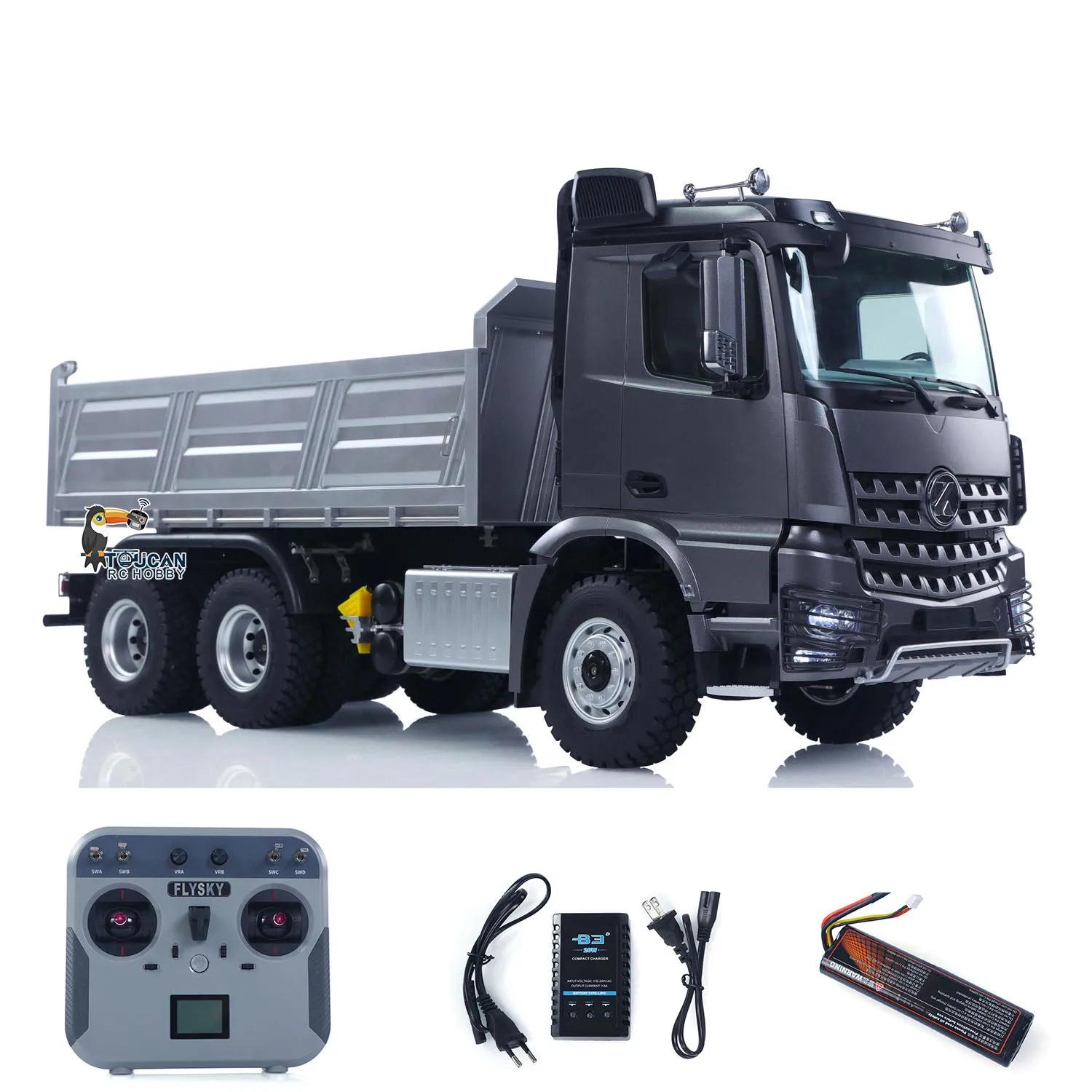 1/14 RTR Nuovo 2.4G RC Sollevamento Elettrico Dumper 5702 Modello 6×6 Telecomando Ribaltabile Asta di Sollevamento Veicolo Suono Luce Motore Auto giocattolo