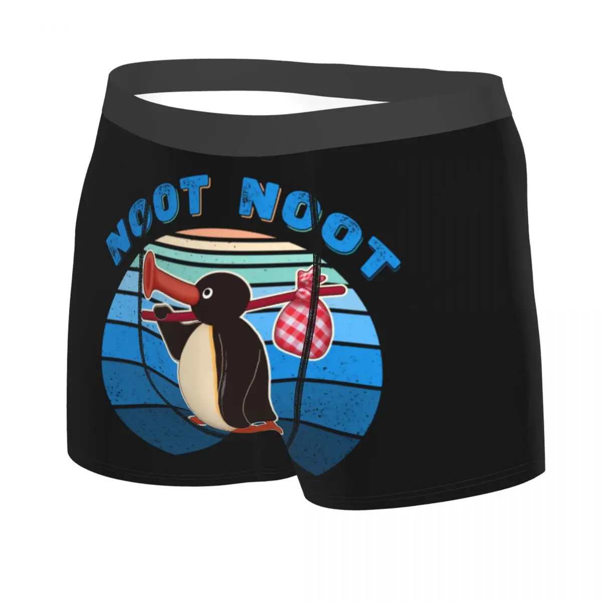 Custom Novelty Noot Noot Pingu Boxers Shorts Panties Male Underpants Stretch Funny Meme Penguin Briefs Underwear