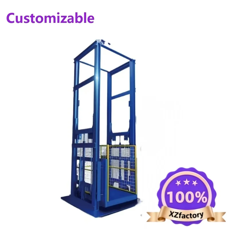 Factory Direct 2026 Top Rated Super Load Anti-Fall Factory Freight Elevator with Single/Double Track Hoist