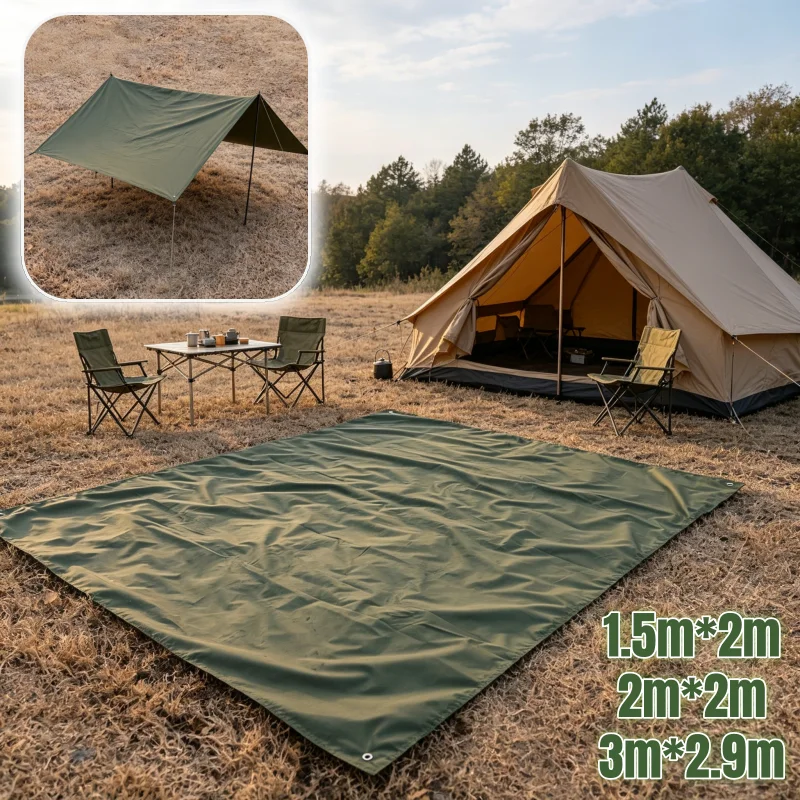 Outdoor Sunshade Canopy Picnic Mat Camping Tent Pad Beach Patio Furniture Cover Multi-Functional Thick Oxford Cloth Sun Shade