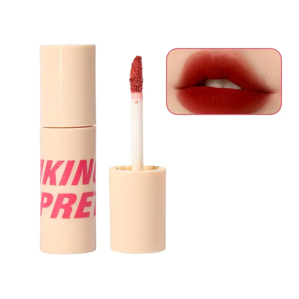 7 Kleuren Matte Lipgloss Waterdicht Gemakkelijk Te Dragen Fluwelen Rood Blijvende Vloeistof Nude Lip Cosmetische Bruine Make-Up Lippenstift Modder Lippen E9y8