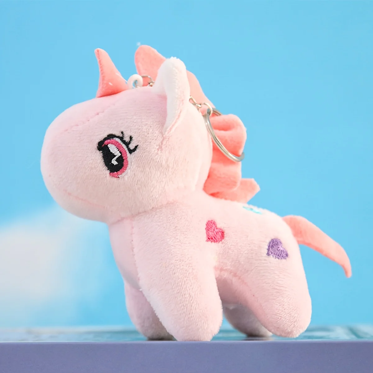 1pc- colorful unicorn shaped plush toy for dogs to play with interactive teeth grinding and cleaning