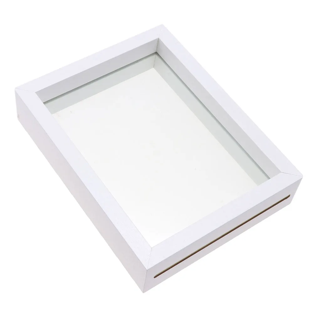 Glass Plant Specimen Frame Wooden Diy Display Box For Dried Flowers Butterflies Desktop Craft Decoration Simple Style