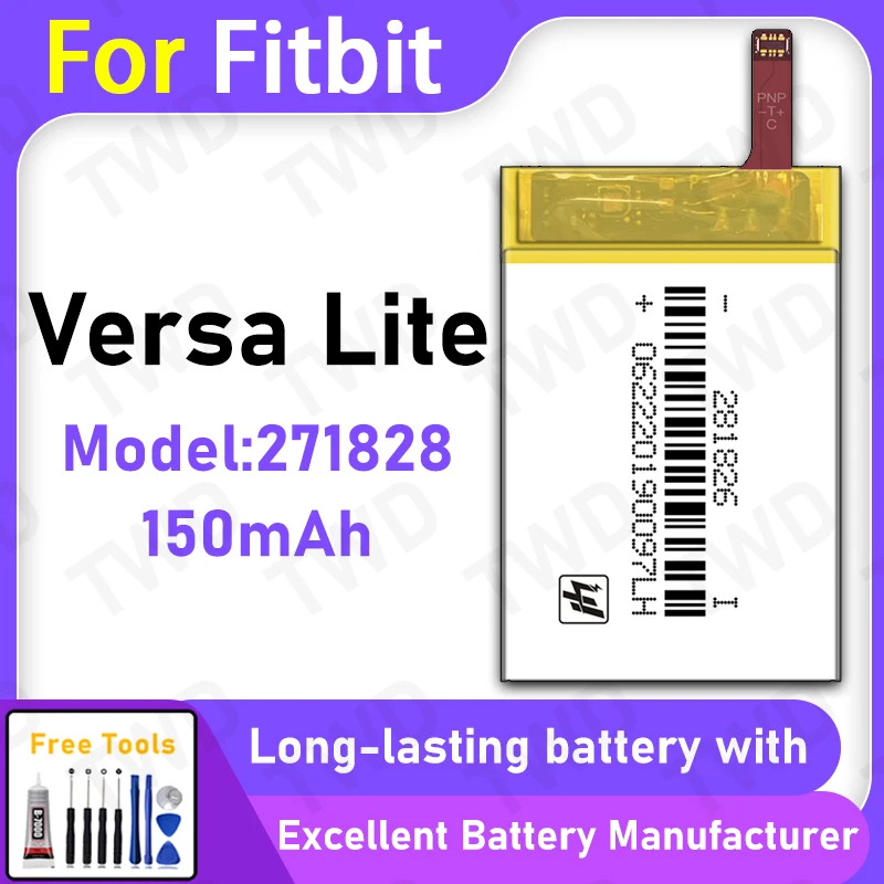

100% New 150mAh 271828 Battery For Fitbit Versa Lite Replacement Bateria+Free Tools