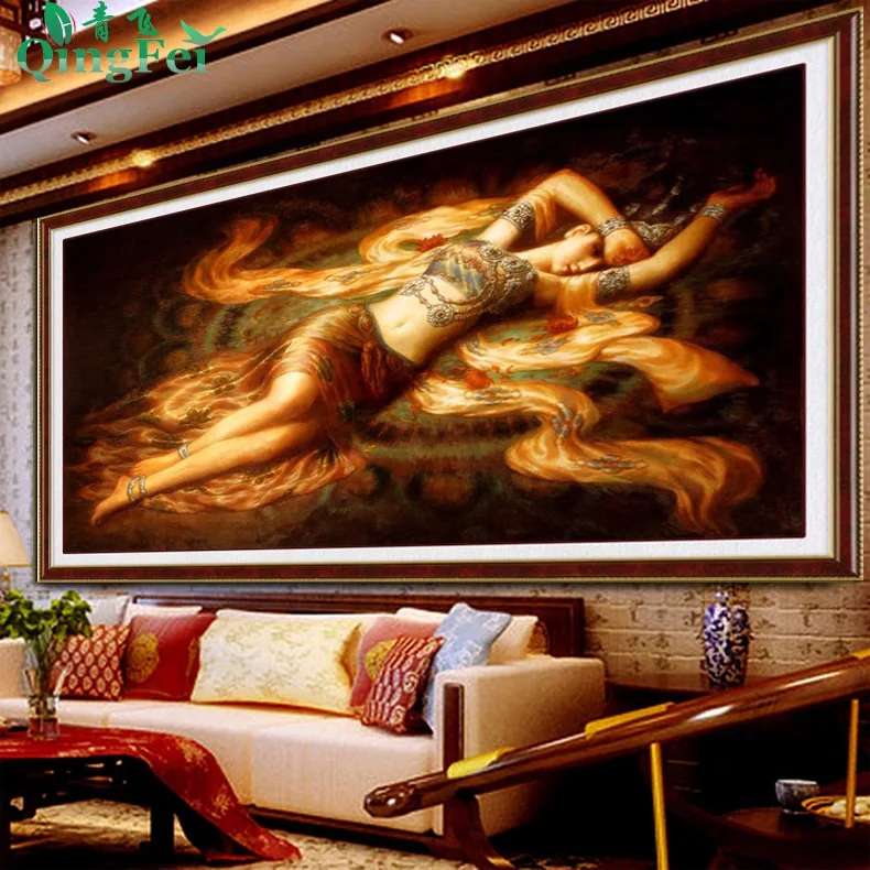 

155x90cm Needlework,DIY cross-stitch Goddess Embroidery kit, Religious Flying Beauty Cross Stitch Painting Wall Decorative Gift
