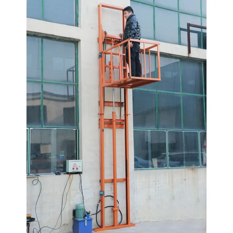 Small electric lift cargo elevator hydraulic platform warehouse workshop home simple elevator hoist