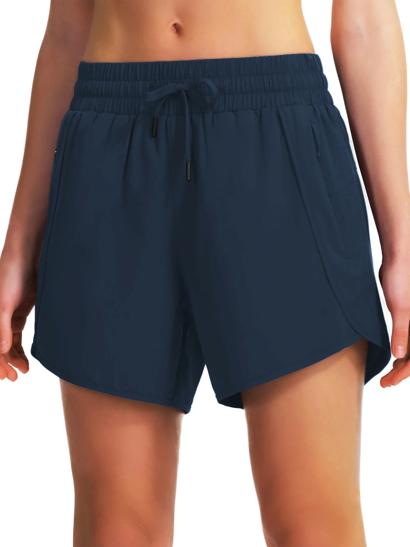 Neue Damen-Freizeit-Sportbekleidung, Sport-Laufshorts, schnelltrocknende, leichte Fitness-Shorts mit Reißverschluss, Sportshorts. – Detail 10