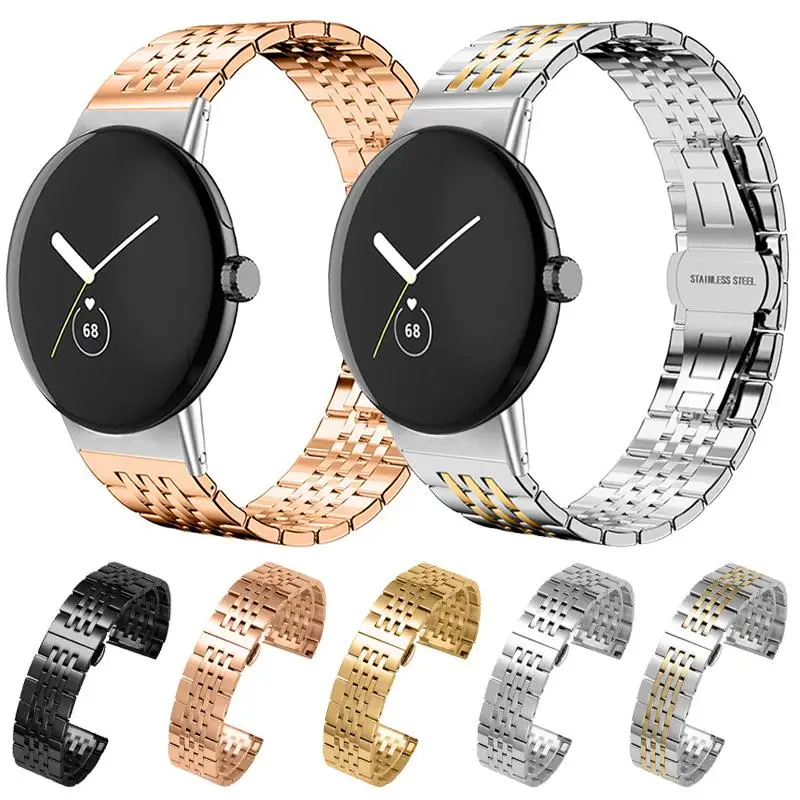 

xDfind из твердой нержавеющей стали с семью бусинами для Google Pixel Watch 3, 45 мм, 22 мм, сменный ремешок для часов