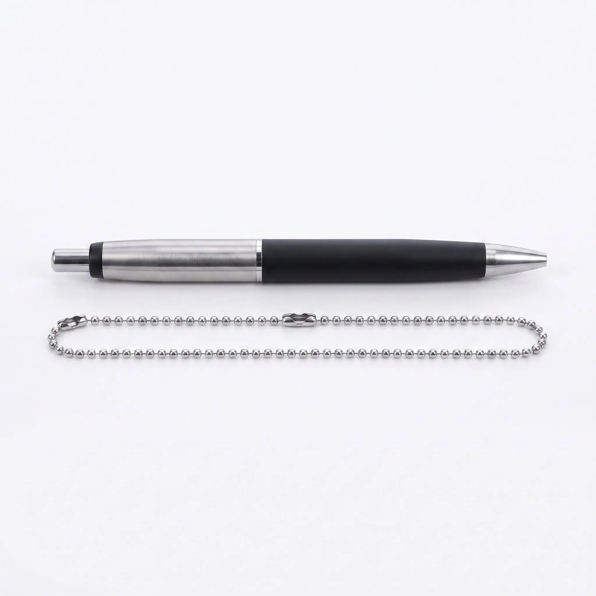 50Pcs Stainless Steel Bead Chain Silver Finish Easy Attachment for Dog Tag Keychain Necklace Jewelry Making Crafting Chains