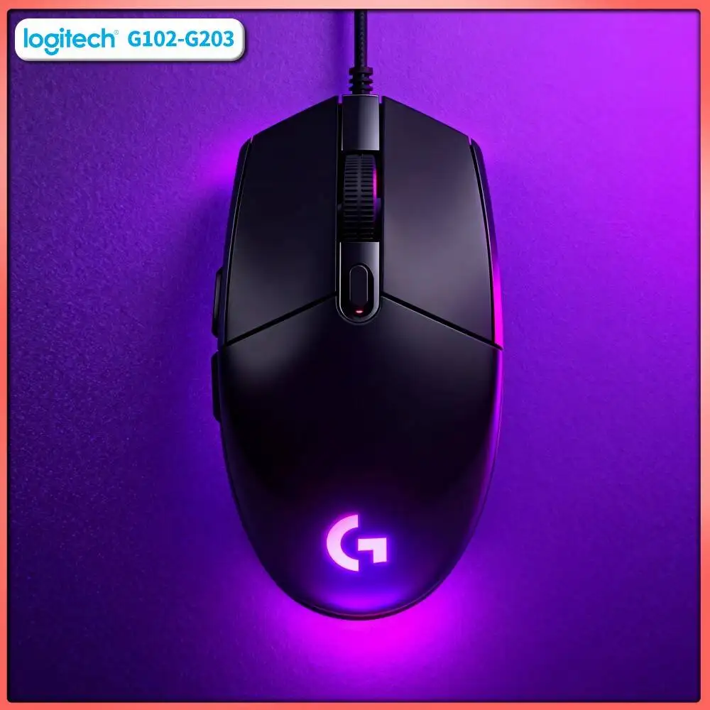 Logitech G102 Prodigy Gaming Mouse, 8x Faster Response, 16.8M RGB, Mechanical Buttons, PC/Mac Compatible