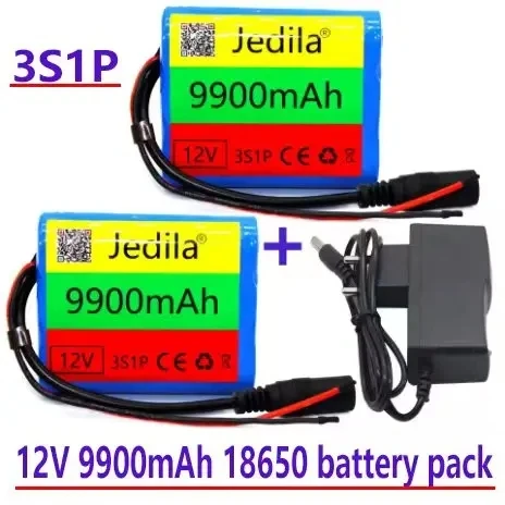 

100%.New.12V.9900 mAh.3S1P.Batterie Au Lithium.18650.Batterie Au Lithium Pack Protection Conseil Rechargeable.