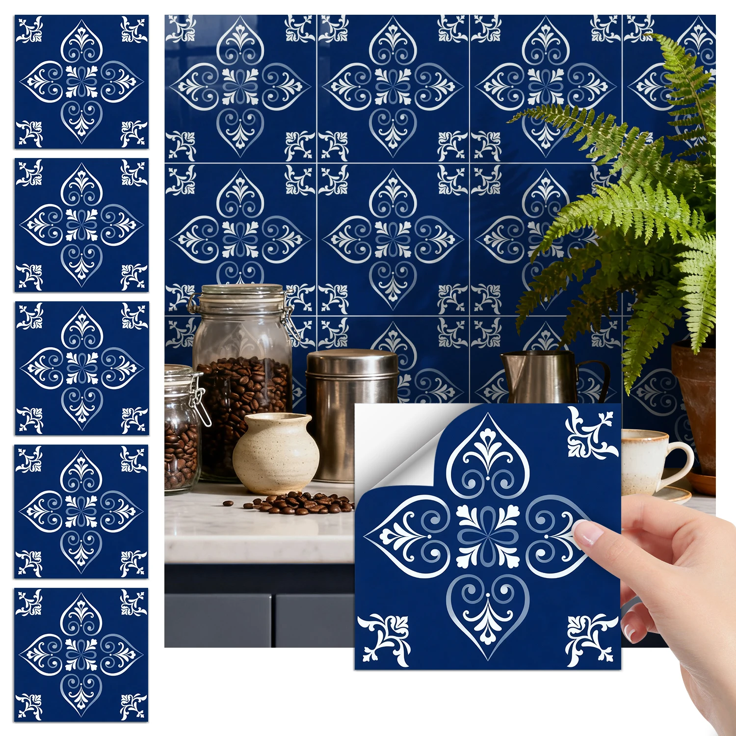 

Stickers muraux bohème tuiles autocollantes décoration murale, cuisine, résistant à l'usure, décoration intérieure 36 pièces