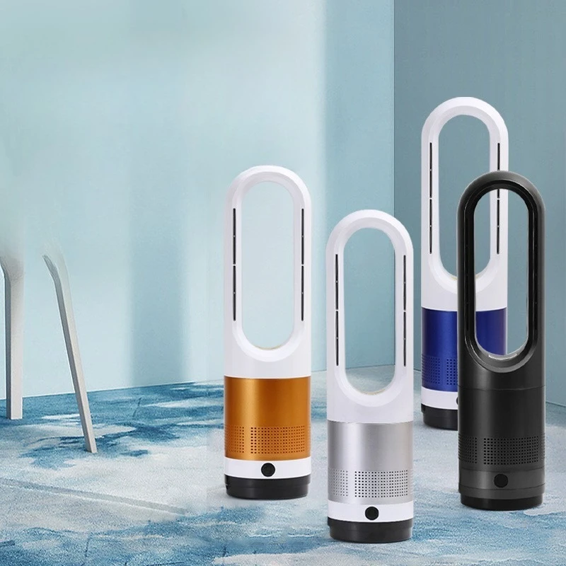 

‌Bladeless Tower Fan Heater 2-in-1‌-8-Speed Silent Operation with 80°Oscillation Remote Control for Home/Office Cooling Warming