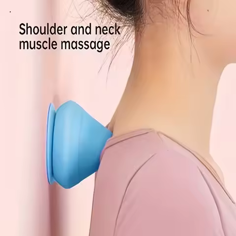 Bola de Masaje de Silicona Tipo Adsorción, Cono de Masaje para Fascia, Masajeador de Puntos de Meridianos para Plantilla, Lumbar, Espalda, Hombro, Cuello y Cuerpo Completo