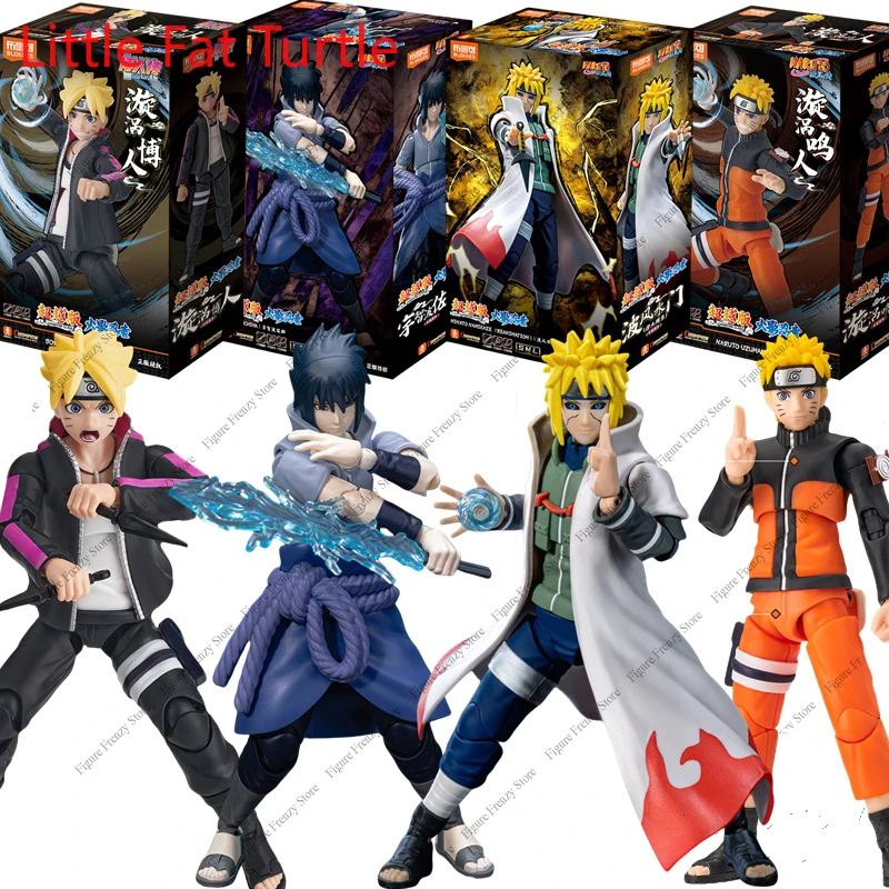 Oferta Especial para BLOKEES NARUTO Sasuke Minato Boruto Kurama Serie CHAMPION CLASS Figuras de Acción Originales Ensambladas