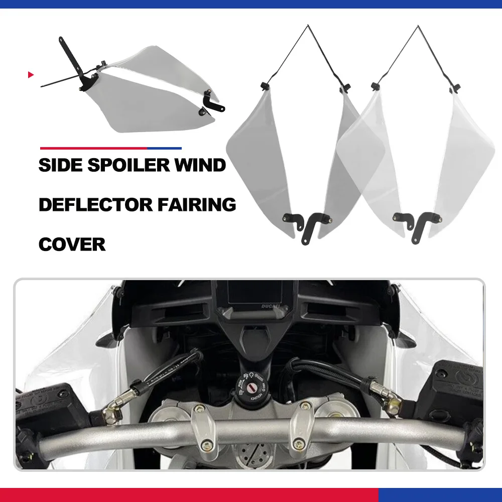 

Motorcycle Accessories For Ducati Desert X DesertX Desert-X 2022 - 2024 Side Spoiler Fairing Cover Wind Wing Deflector Protector