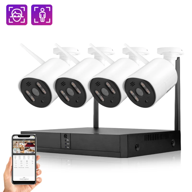 Night vision 4ch 8ch 16ch cctv home security set p2p 720P full HD 4 8 channel camera wifi wireless nvr camera system kit