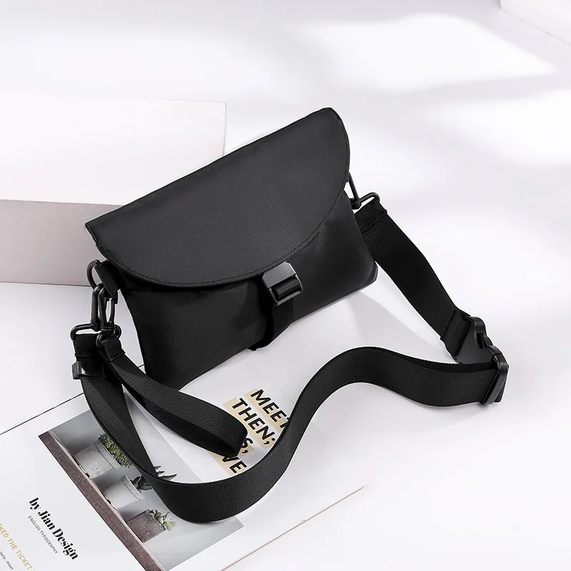 Men Shoulder Bag Waterproof FashionNylon Solid Color Messenger Bags Phone Pouch Unisex Men Handbag Casual Men Crossbody Bag