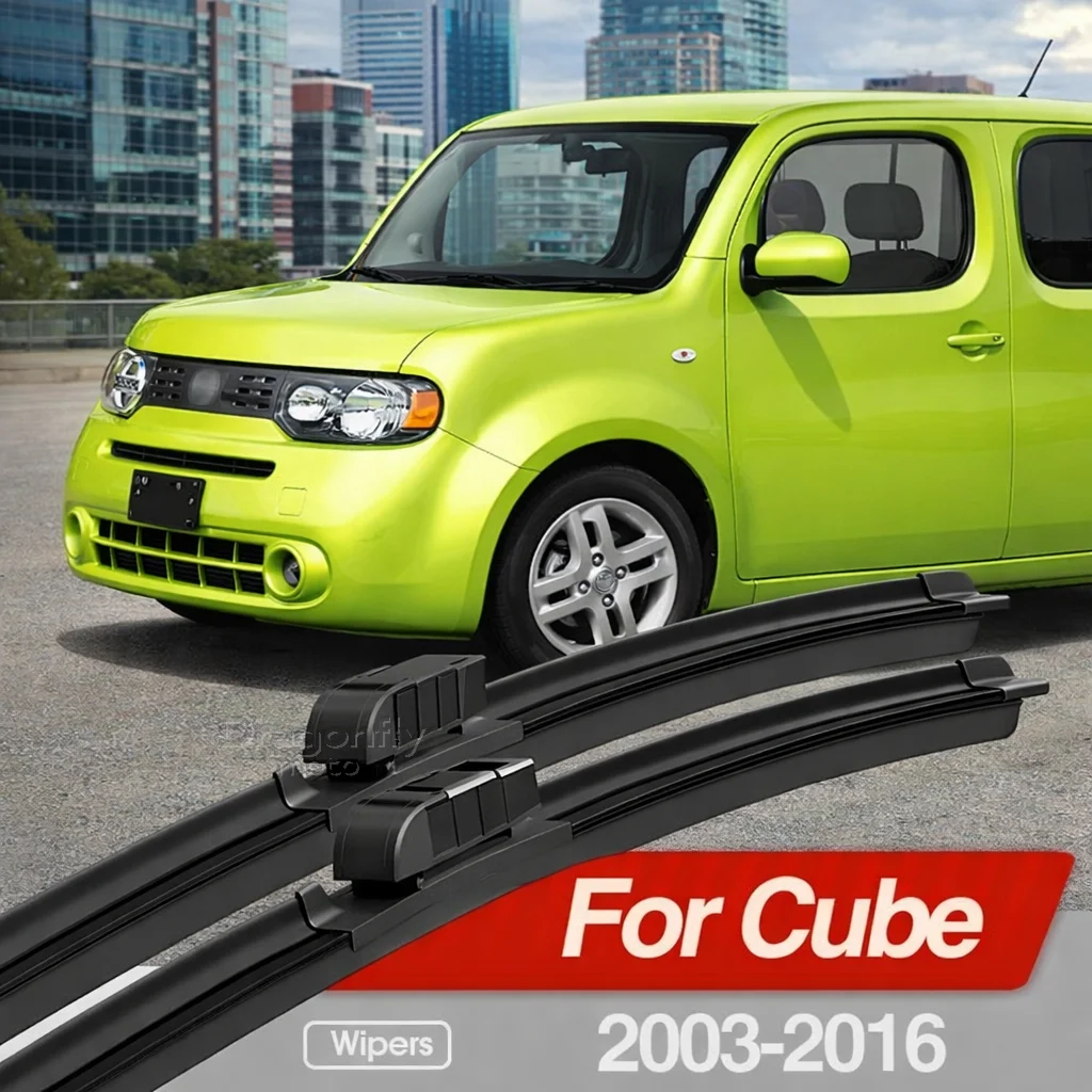 Für Nissan Cube Z11 Z12 2003-2016 Frontscheibenwischerblätter 2 Stück Windschutzscheiben-Zubehör 2004 2005 2006 2010 2013 2015