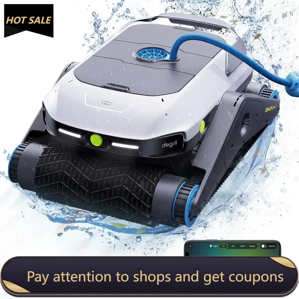 

Zima Pro Robotic Pool Cleaner, Cordless Robotic Pool Vacuum with Smart Navigation, Wall & Waterline Cleaning, App Control