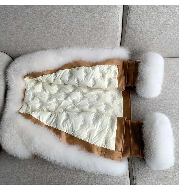 Large Luxury Natural Real Fox Fur Women Vintage Thick Short Faux Lamb Fur Jacket Autumn Winter Female Zipper Belt Coat