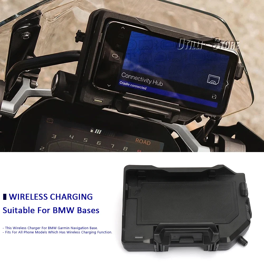 

Аксессуары для мотоциклов: держатель для телефона с беспроводной зарядкой и быстрой USB-зарядкой для BMW R1300GS, R1300 GS, R 1300 GS Adventure, F900GS ADV
