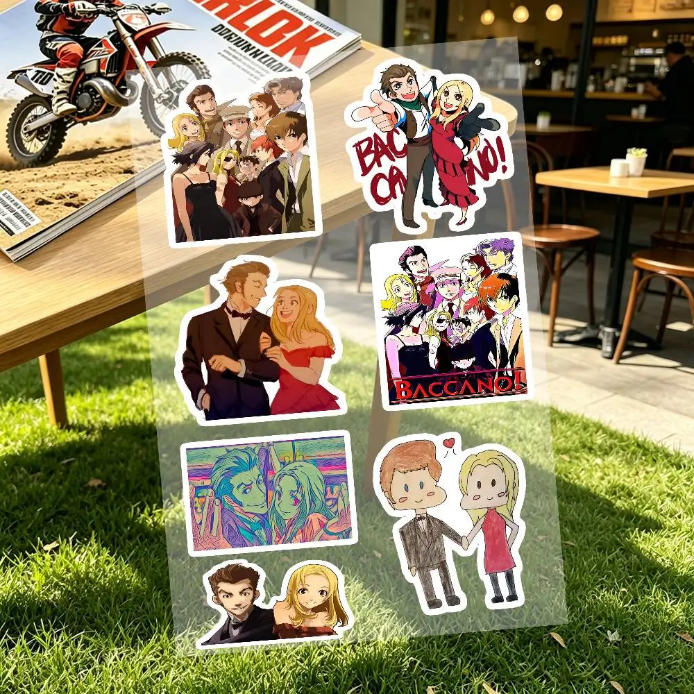 Anime Baccano Motorcycle Sticker Set Reflective Decals For Helmet Fuel Tank Fairing Body Custom Bike Graphics Kit