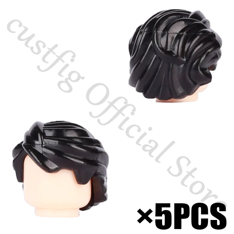 MOC City Hero Figures Hairstyles Human Body Parts Building Blocks Man Woman Girl Boy Head Hair DIY Accessories Bricks Kids Toys