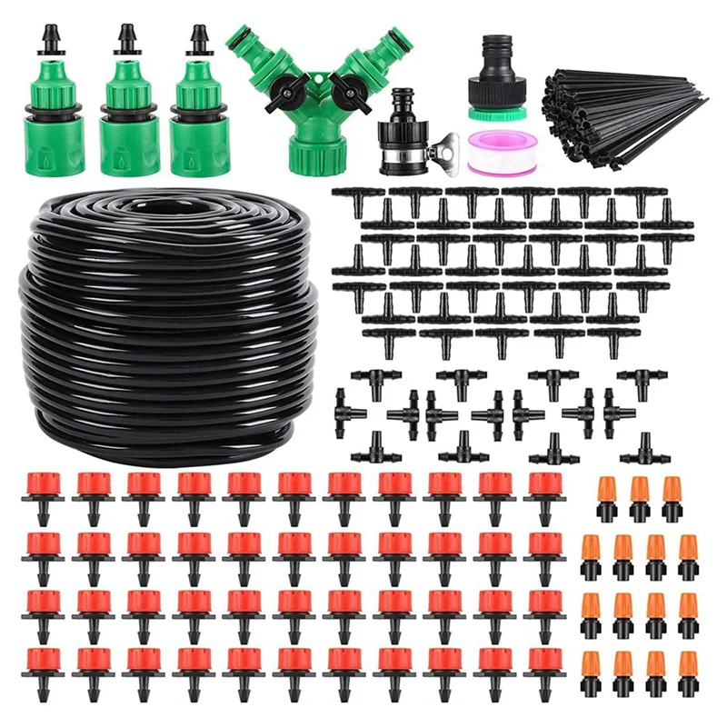 

[NEW!A08R】 Garden Drip Irrigation Kit Drip Irrigation System 1/4 Inch Blank Tubing Drip Kit DIY Automatic Irrigation Equipment S