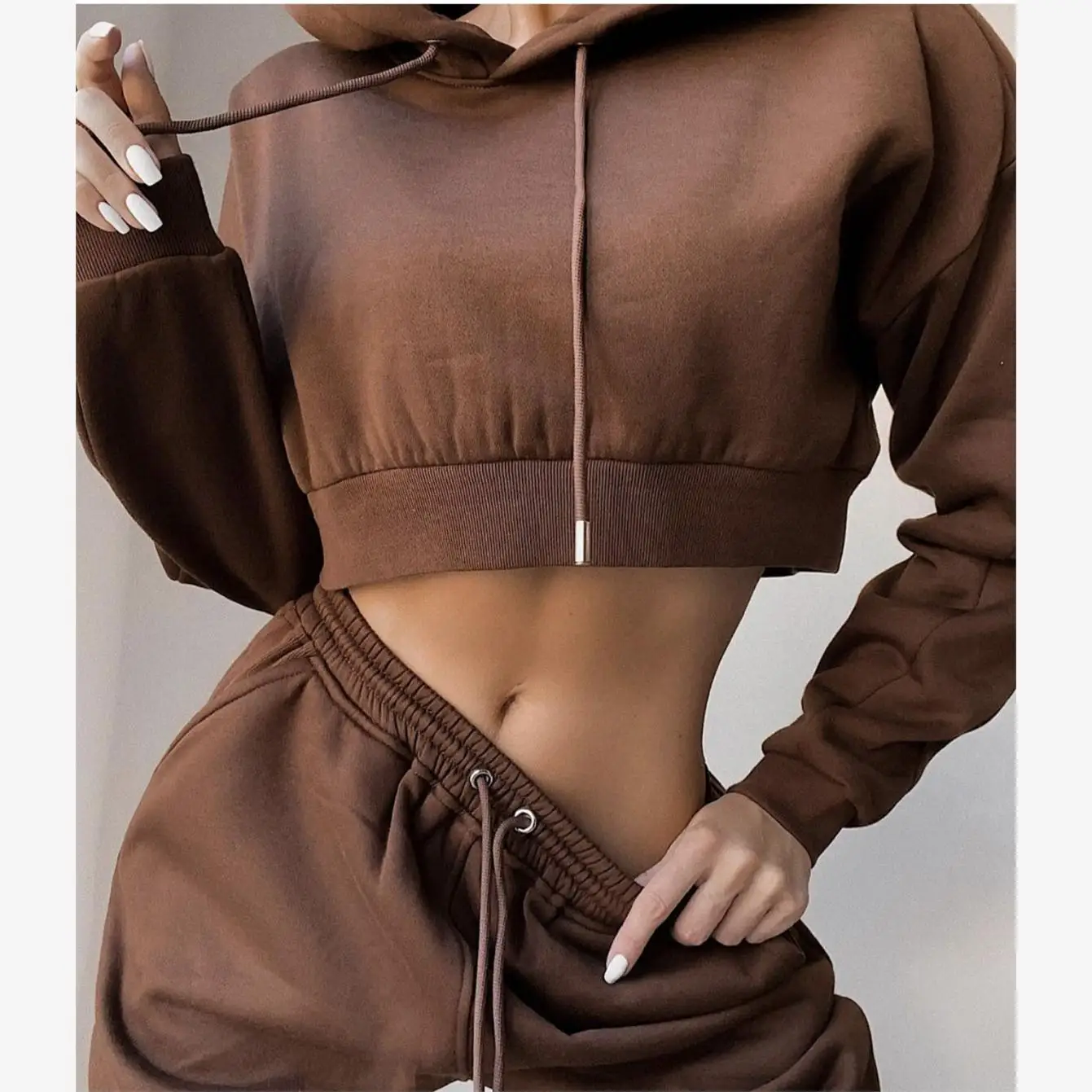 Conjunto de ropa deportiva informal para mujer, traje de talla grande y cómodo, traje de trabajo escolar para estudiantes, 2020