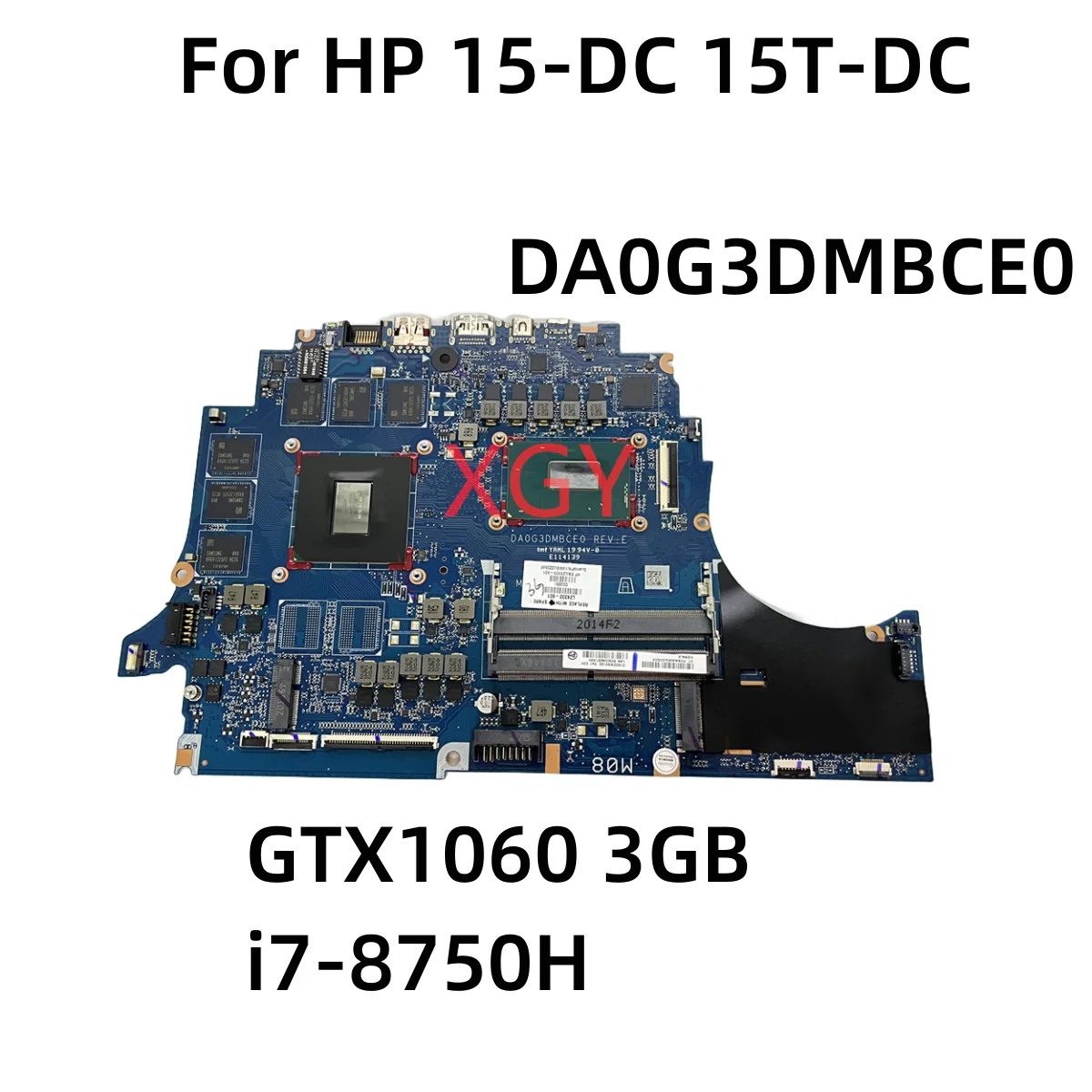 HPラップトップ用マザーボード,15-dc容量100% オリジナル,テスト済みL24332-601, L24332-001,gtx1060,3GB, i7-8750H,cpu da0g3dcebud0