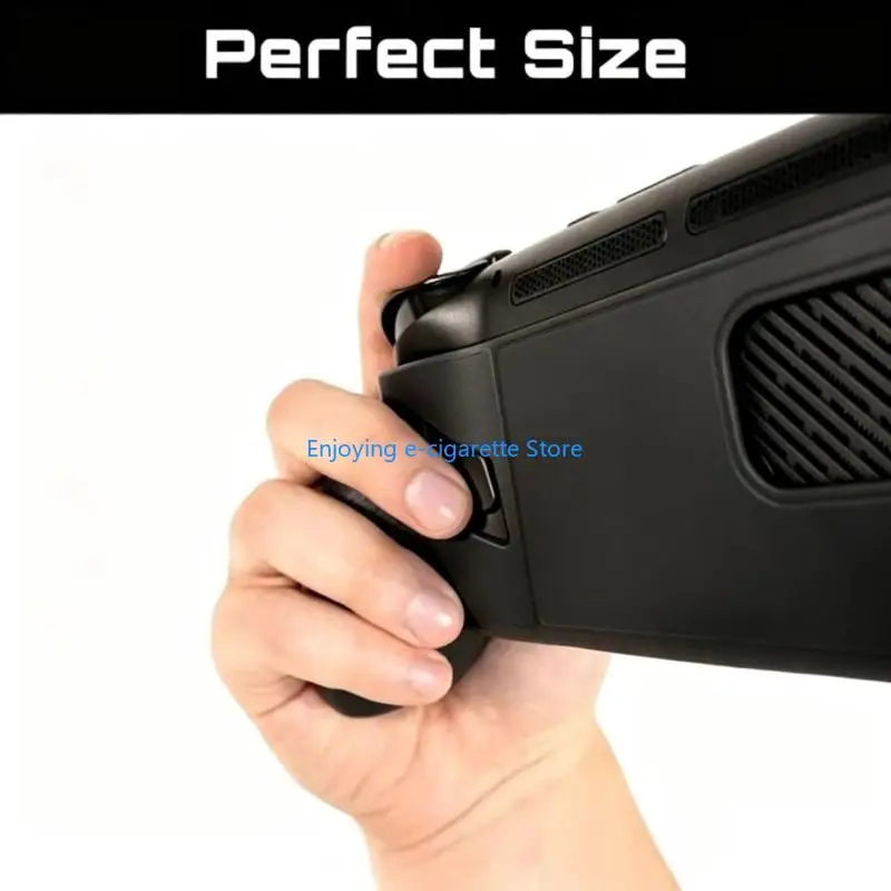 Schwarzer Spielgriff für Retroid Pocket 6 mit strukturiertem Fingergriff Y4QF – Detail 7