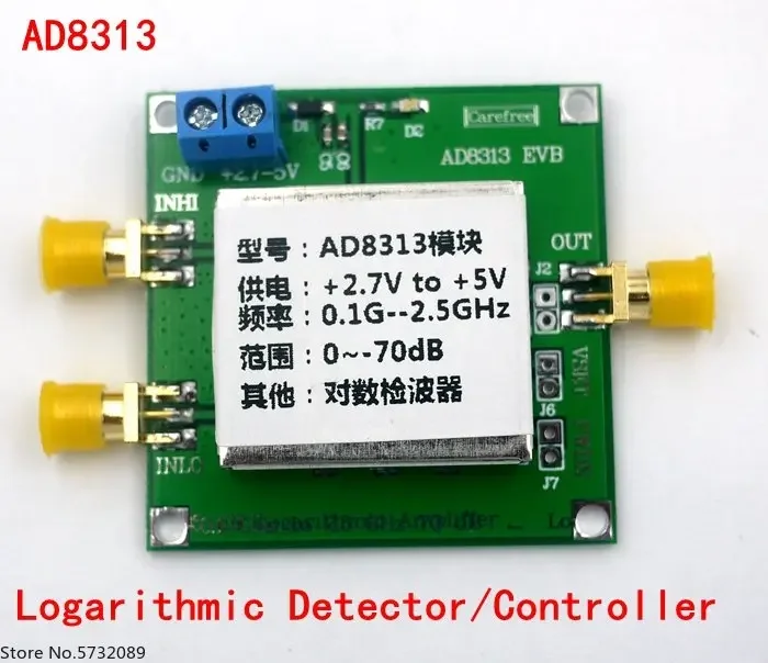 0.1 GHz to 2.5 GHz, 70 dB logarithmic detector/controller AD8313