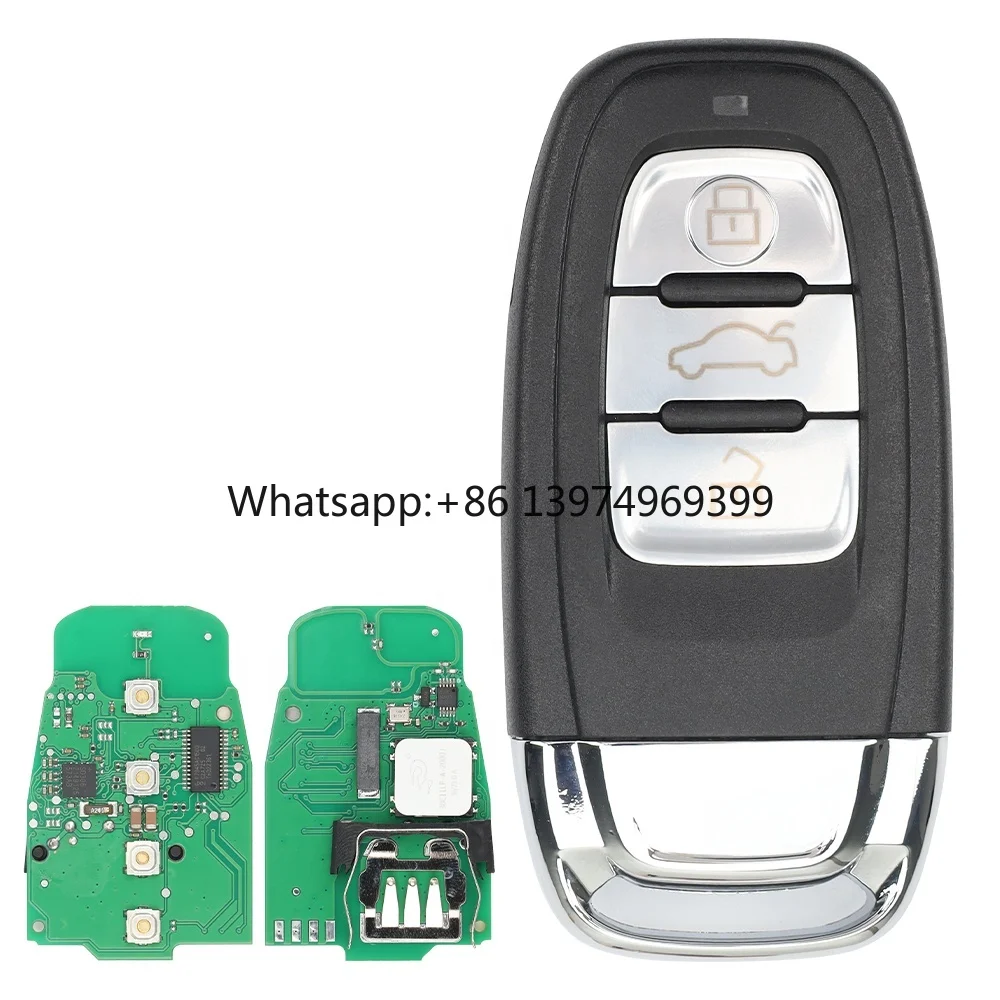 High Quality 3-Button 433MHz Smart Remote Key for Audi Keyless Go Proximity Key for F/G Pn 8T0959754