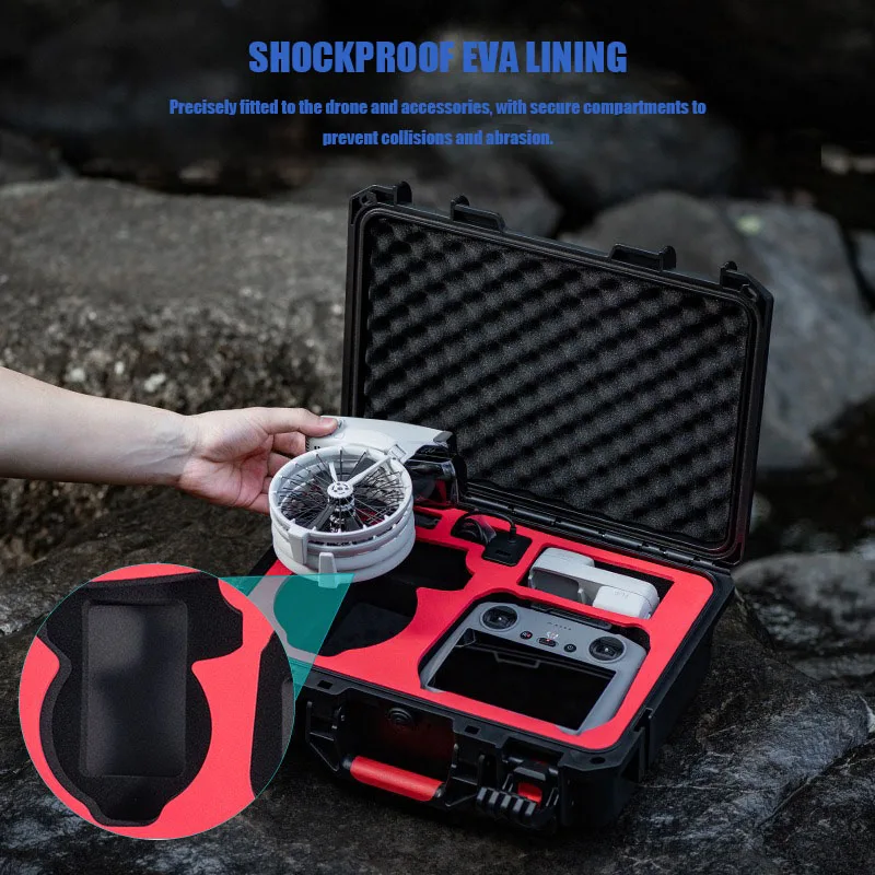 VOLODYMYR Explosion Proof Box for DJI Flip High-capacity Storage Case Hard Waterproof Suitcase Combo Case Drone Accessories