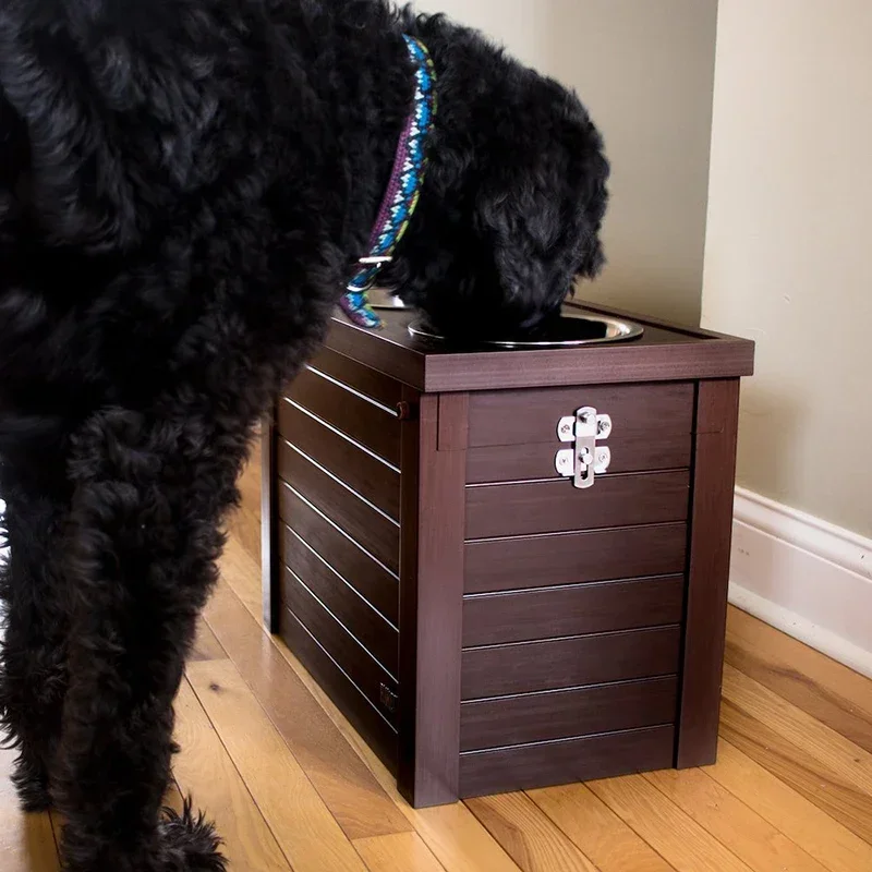 Pet Food Storage Table for Medium and Large Dogs