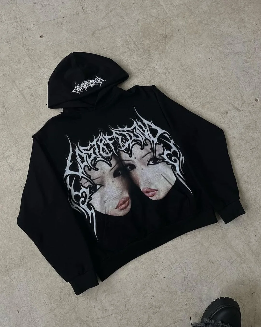 y2k Wome clothing hoodies Printed Pattern Pullover Sweatshirt streetwear Oversized Punk Vintage kpop Anime long-sleeved tops
