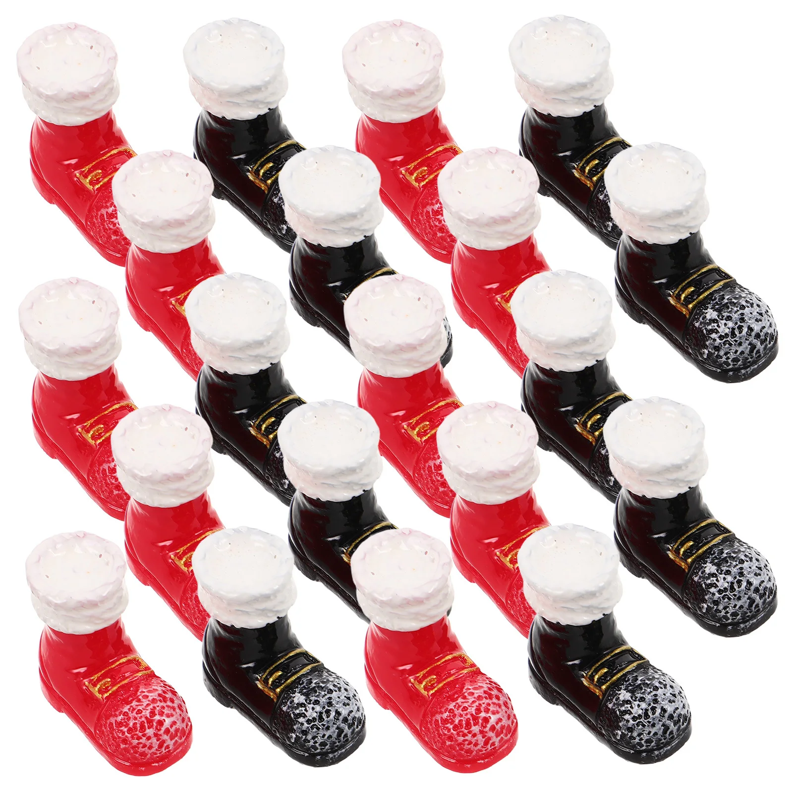 

20Pcs Santa Boots Mini Resin Shoes Tiny Christmas Decorations Miniature Boot Ornaments for DIY Craft Projects Santa Boots