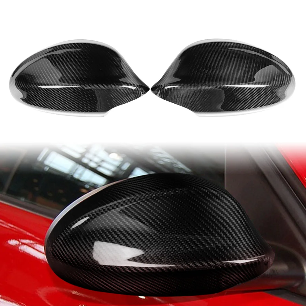 Carbon Fiber Car Door Rearview Side Mirror Cap Covers For BMW E90 PRE-LCI 325i 330i 328i 3Series 4DR SEDAN 2005 2006 2007 2008