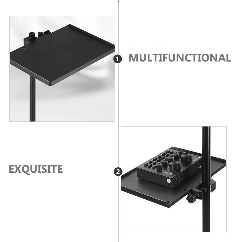 

2Pcs Sound Card Tray Mic Stand Accessories Sturdy Multifunctional Tray for Live Streaming Microphone Storage Holder