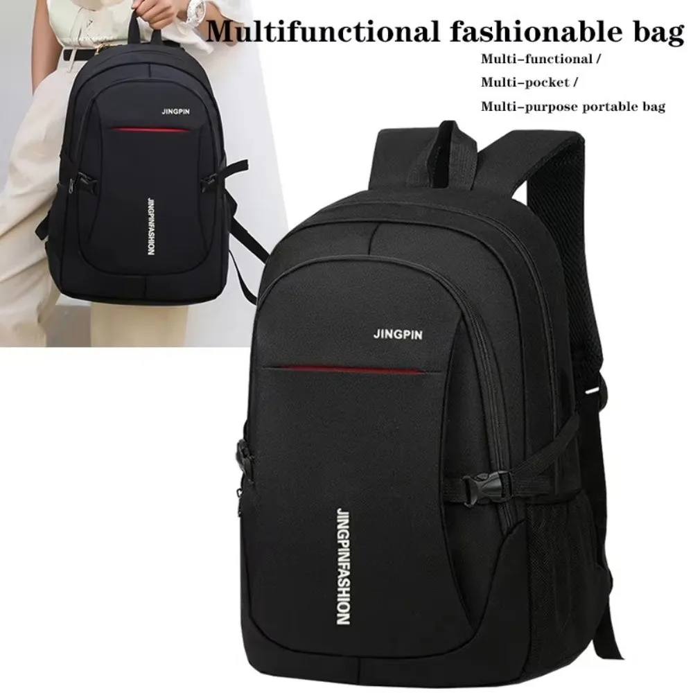 Korean Durable Laptop Rucksack Water‑repellent Multi‑zipper Business Backpack Oxford Men Briefcase For Student Work Daily