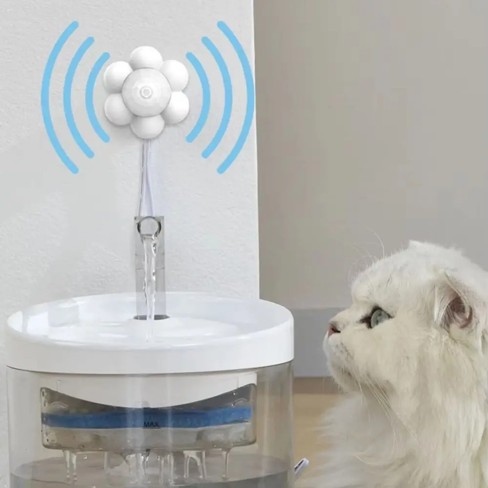 Intelligent Cat Fountain Motion Sensor Quiet USB Interface Auto Water Feeder Start Stop 180 Degree Sensing Energy Saving