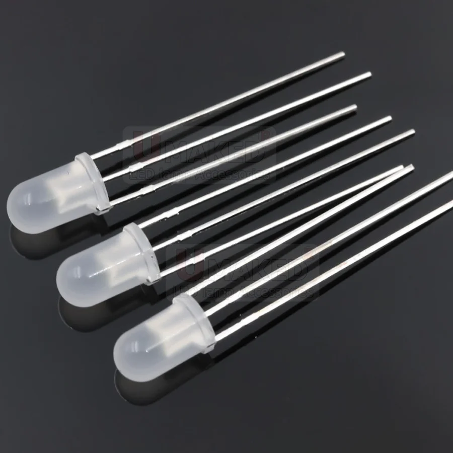 1000pcs F5 Round Foggy/Clear Lens led diodes dual DIP Color Common Anode/Cathode LED White/Red/JG/B/Y/Or/WW Bi-Color Diode Light