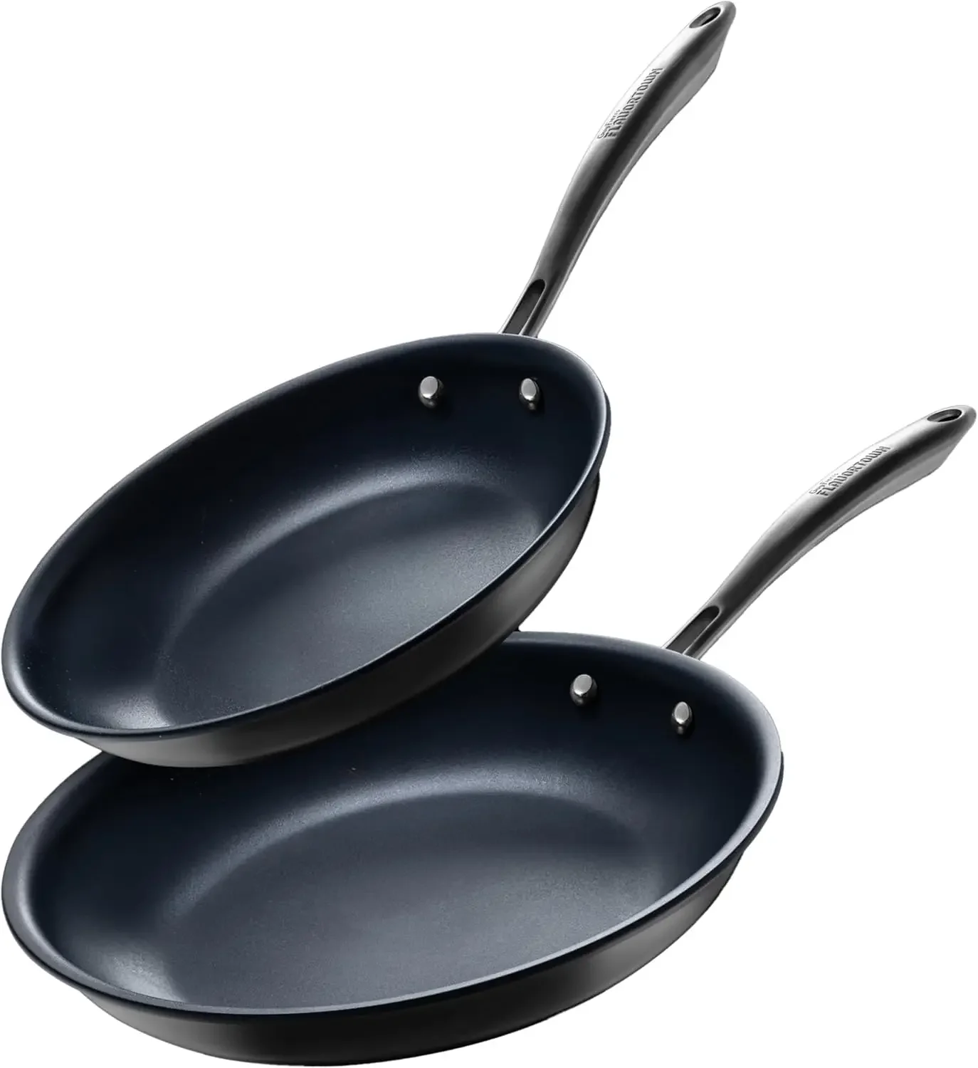 

Laser Titanium 2 Pcs Fry Pan Set 8.5" and 10" - Non-stick Cookware Set Without PFAS, PTFE, or PFOA, 3x More Durable