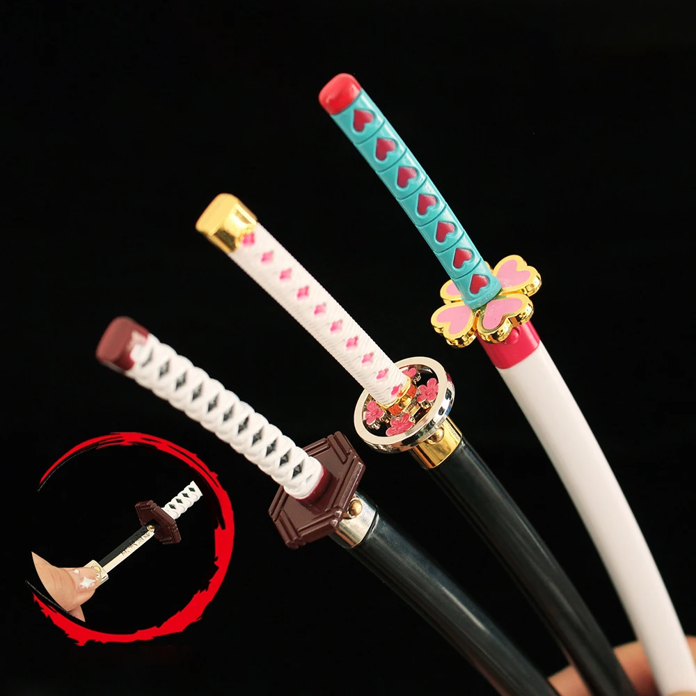 Demon Alloy Katana Toys Slayer 26cm / 10.23inches Samurai Sword Replica with Sheath & Eject Button, Collectible Gift Decor