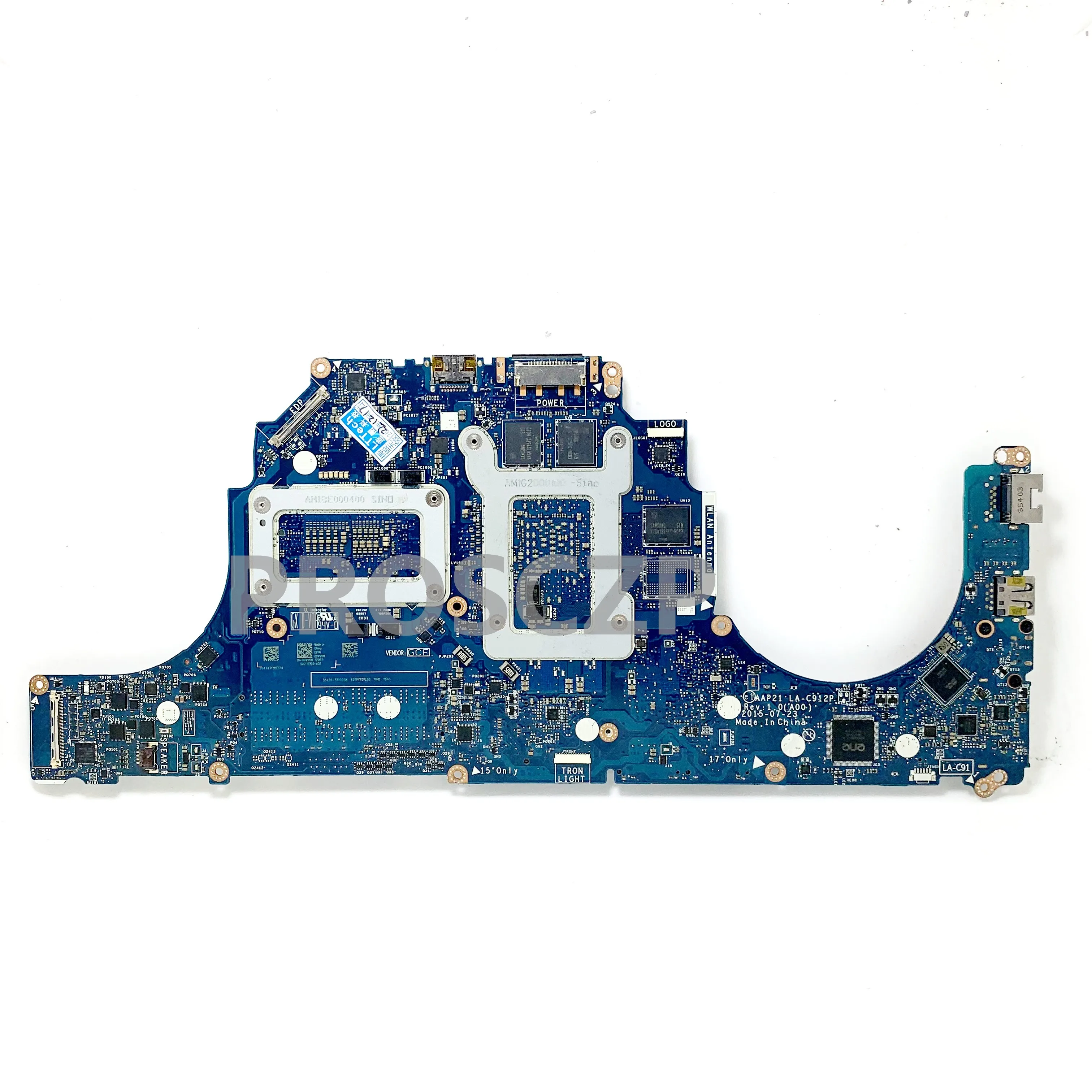 DVV6W 0DVV6W CN-0DVV6W With SR2FQ i7-6700HQ CPU N16E-GT-A1 For Dell 15 R2 17 R3 Laptop Motherboard AAP21 LA-C912P 3GB 100%Tested