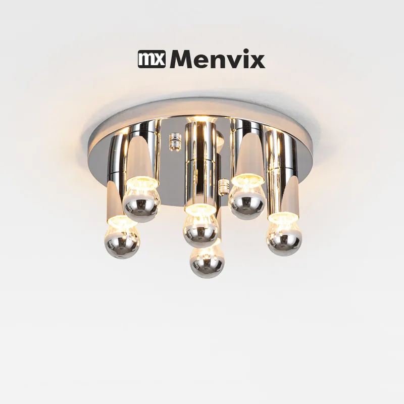 

E27 Ceiling Lights 60W Circular LED Ceiling Lamp,Modern Silver Ceiling Lamps for Living Room,Bedroom,Kitchen,Dining Room,3000KC