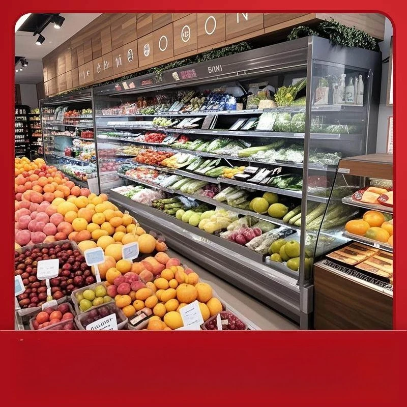 

Air curtain cabinet Refrigerated display cabinet Commercial large-capacity vegetable, fruit and dairy product fresh-keeping