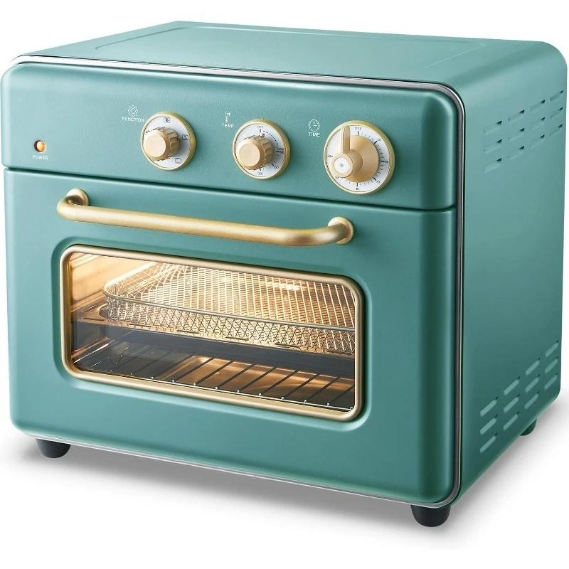 

[21 QT& 6-in-1] Toaster Oven & Air Fryer, Compact Toaster Ovens Countertop with 5 Slices 1500W Rapid Heat Air Fryer Toas